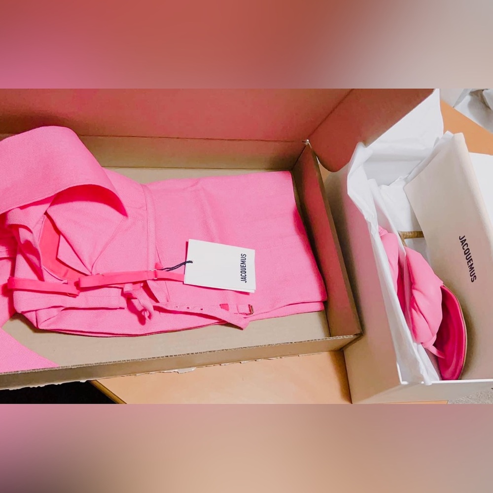 JACQUEMUS Pink 'La Robe Mini Dress